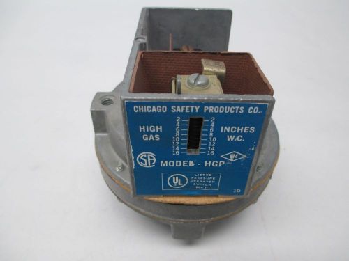 NEW CHICAGO SAFETY PRODUCTS HGP 1/4IN NPT PRESSURE SWITCH D281705
