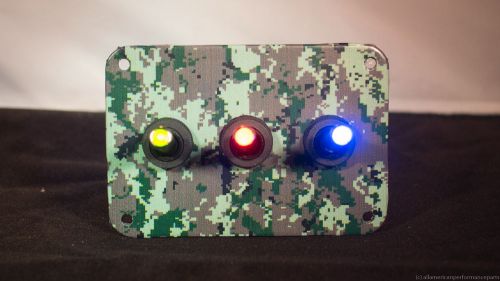 3 HOLE Digital Camo WRAP - Forest w/ 3 LED toggle switches of your choice Shown