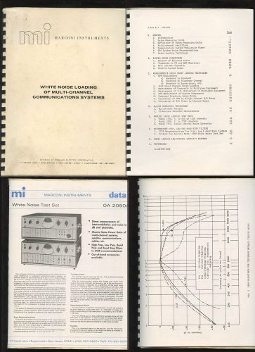 1964 Marconi OA 2090A White Noise Loading of Multi-Channel Comm Systems Manual