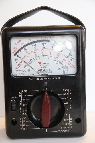 RARE VINTAGE TRIPLETT VOLT OHM  VOLTMETER MODEL 630-A, WORKING COND. COLLECTABLE