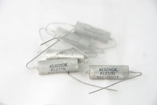 Five Aerovox .33 uF 300 Vdc Paper and Oil Audio Tone Capacitors