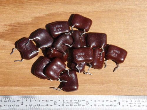 Large Size Silver Mica Capacitors  6800 pF Qty 25
