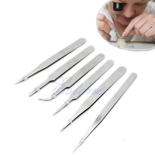 Stainless steel high quality anti-static tweezer maintenance tool ts10-15 6pcs for sale