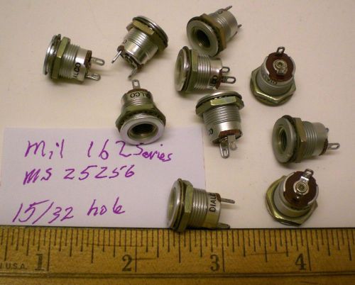 10 Miniature Flange Base Indicator Holders, DIALIGHT #162 Series, Made in USA