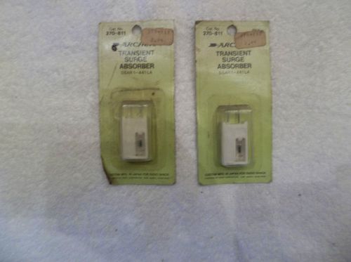 TWO CAT.NO. 270-811 ARCHER MADE FOR RADIO SHACK TRANSIENT SURGE ABSORBERS