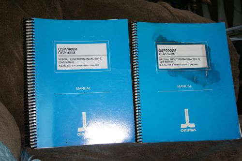 OKUMA OSP7000M OSP700M SPECIAL FUNCTION MANUAL (NO1 &amp; NO2) 2 BOOK LOT