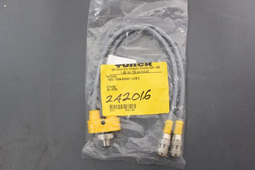 NEW TURCK TWIN JUNCTION SENSOR CABLE YBZ2-FSM4.4/2RK4T-0.3/0.3 (S15-2-106A)
