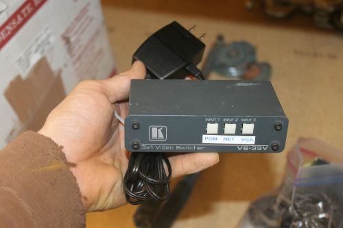 Kramer VS-33V 3x1 Composite Video Switcher (Includes Power Adapter!)