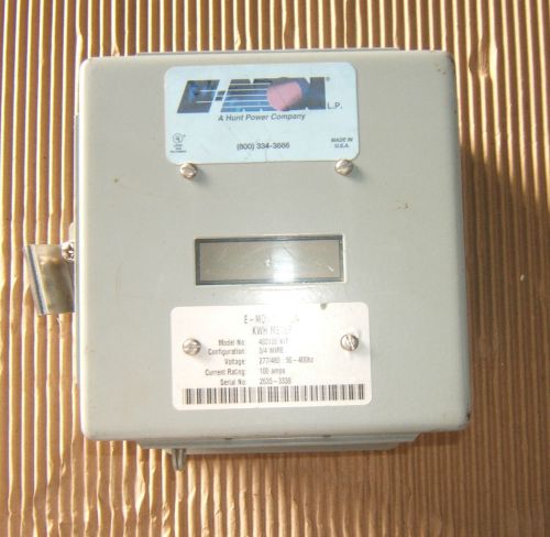 E-mon d-mon 480100 kit kwh meter  277/480v 3 ph  3 / 4 wire 100a  used for sale