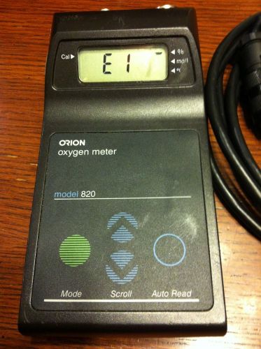 ORION OXYGEN METER MODEL 820.. WITH ELECTRODE. FIRED RIGHT UP WITH FRESH BATTERY