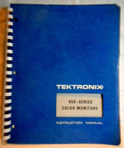 Tektronix 650 Series Color Monitors Instruction &amp; Service Manual