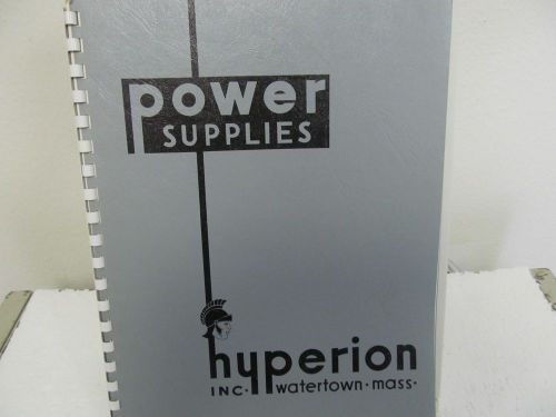 Hyperion Ind. HY-A1-F8-12, HY-A1-F8-2 Power Supplies Operation/Maint. Manual