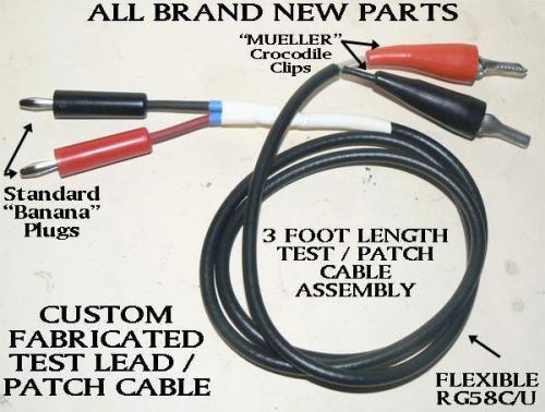 New 50 ohm preassembled patch cable / test leads for heathkit eico sencore etc for sale