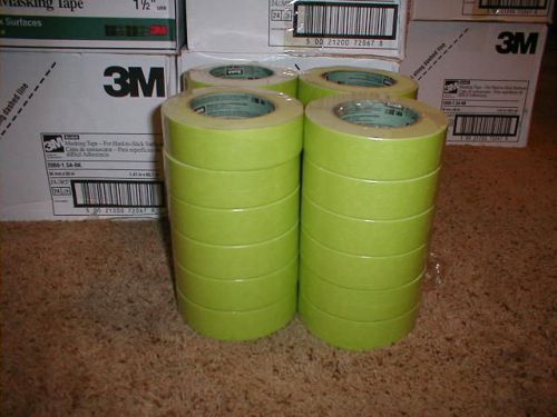 1 case (24 rolls) 3m scotch lacquer masking tape    1-1/2 inch x 60yds   green for sale