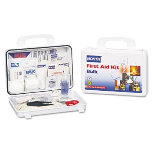 North safety products 0197020002l bulk first aid kit, 25 person, 85 pieces, for sale