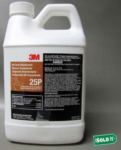 NEW 3M QUAT DISINFECTANT CLEANER CONCENTRATE 25P 1.9 LITERS BOTTLE 180 GALLONS