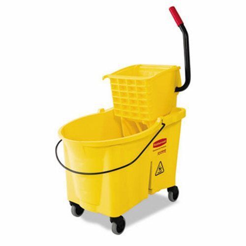 Rubbermaid 44-Quart Bucket/Sideward Pressure Wringer Combo, Yellow (RCP618688YW)