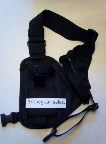 Hands free radio chest harness for pro &amp;uhf radios black for sale