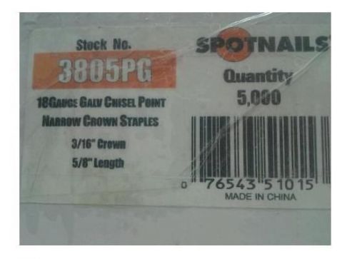 3805pg spotnail staples 18 gauge 3/16&#034; crown x 5/8&#034; length for sale
