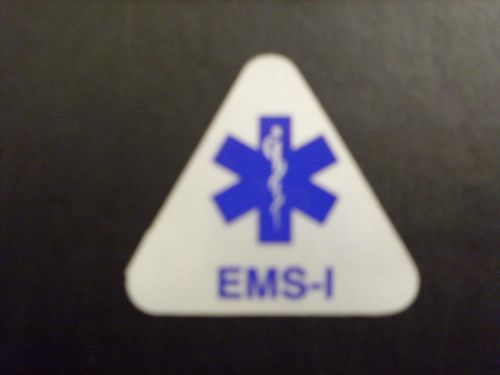 MEDICAL TRIANGLE EMS-I  DECAL STICKER WHITE  REFLECTIVE W/STAR OF LIFE