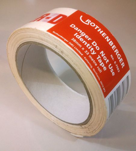 Rothenberger roll plumbers danger do not use appliance warning tape 67083 33mtr for sale