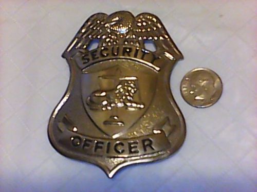 Silver Security Officer Metal Badge