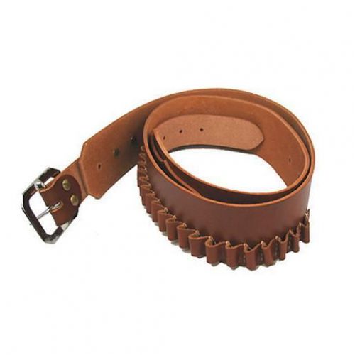 Hunter Adjustable Cartridge Belt 24 Loops .45 Caliber Tan Leather