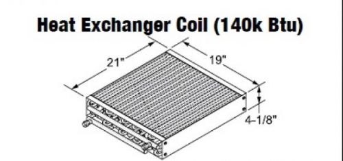 Heat exchanger coil (140k btu) for sale