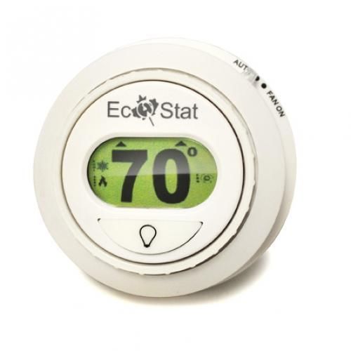 Ecostat mercury-free 1 heat/1 cool non-programmable round thermostat for sale