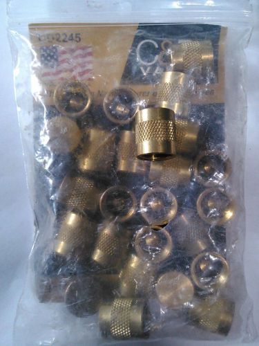 25 brass valve caps w/seal cd2245  usa for sale