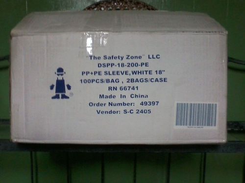&#034;THE SAFETY ZONE&#034; 18 INCH WHITE SLEEVES