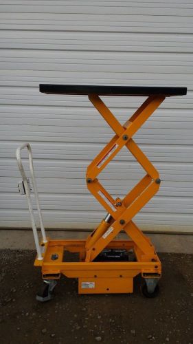 Vestil portable hydraulic lift table cart 12 volt electric 1000lb. capacity for sale