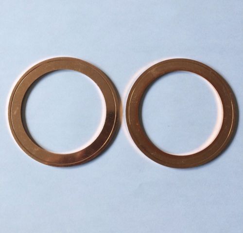 Two 3-1/4&#034; High Vacuum Copper Gaskets For 4-1/2&#034; CF Flange (Conflat MDC NorCal)