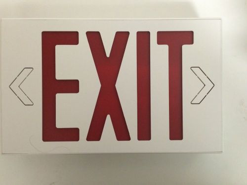QTY 2 EXIT SIGNS 1 - TWO SIDED RED, 1 - ONE SIDED RED