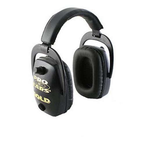 Pro ears pro slim gold hearing protection earmuffs black gs-dp-black for sale