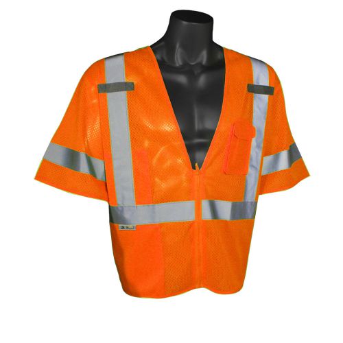 Radians sv3zom hi-vis vest - sv3 economy orange mesh class 3 vest for sale
