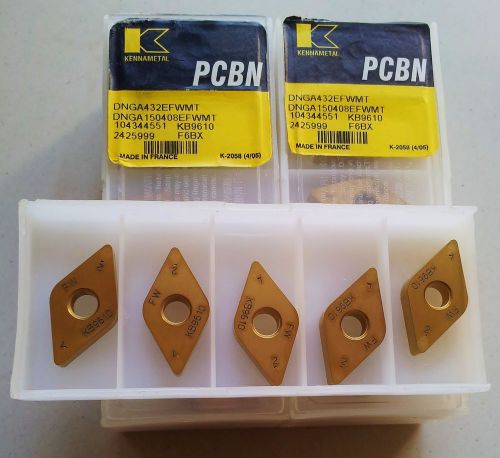 Kennametal cbn dnga 432 150408 kb9610, 2 pcbn tips per carbide insert! fits dnmg for sale