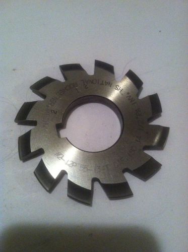 USED INVOLUTE GEAR CUTTER #2 12P 55-134T 14.5PA 1&#034;bore HS NATIONAL