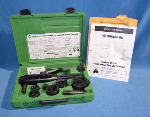 Greenlee tools 7806sb quick draw hydraulic punch driver set slug buster punches for sale