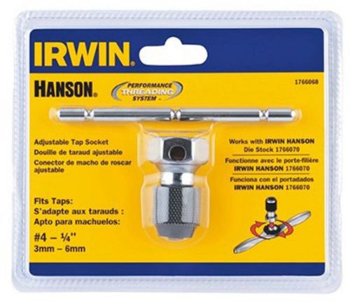 NEW - Irwin Hanson Adjustable Tap Socket #1766068 #4 - 1/4&#034; 3mm - 6mm