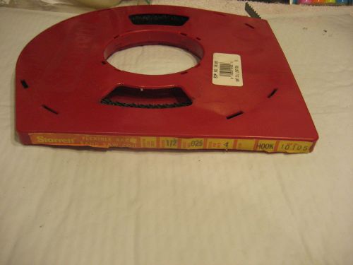 Starrett bandsaw blade coil  1/2&#034; x .025 x 4 teeth hook 10105 @60ft.left of 100&#039; for sale