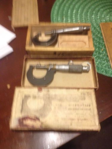 Lot Of 2 Vintage Micrometers, One Unknown The Other Starrett