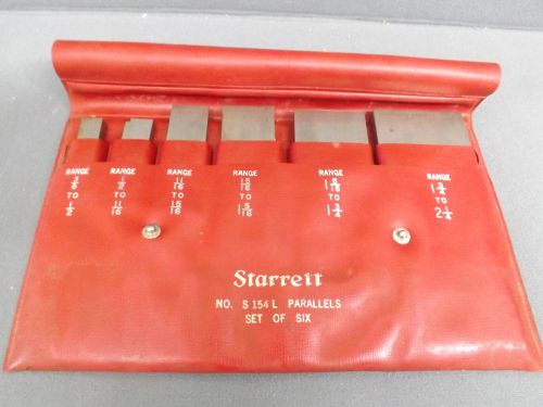Starrett No. S 154 L Parallels Set of 6