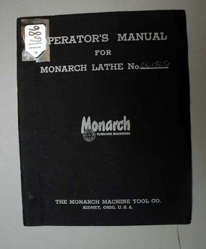 Monarch Parts List CK-15651 Lathe: (Loc.11686)(Inv.16602)