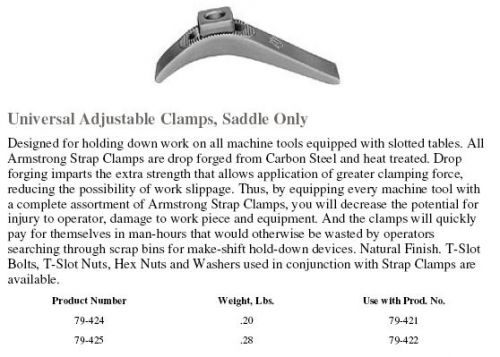 Armstrong 79-424 saddle for 79-421 adjustable clamp ***saddle only*** for sale