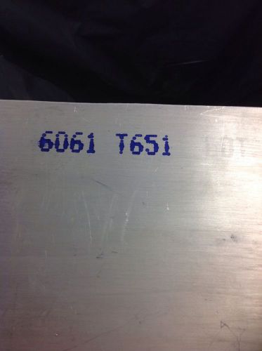 aluminum plate 6061 T651 temper 3/4&#034; thick 6x12&#034;