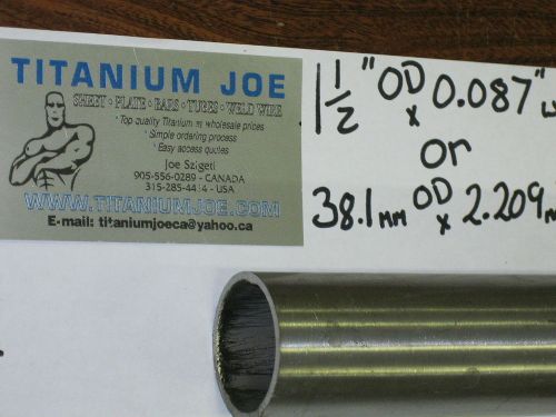 Titanium tubing  3al-2.5v  1.5&#034;od x 0.087&#034; wall x 84&#034; for sale