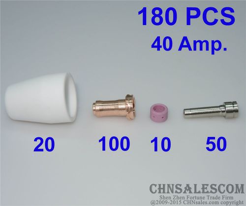 180 pcs pt-31xl plasma cutter torch consumabes tip 21008 electrode 20862 40amp. for sale
