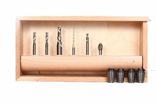 Laguna tools cnc tooling kit 10 piece collets and bits 3d carving bits for sale