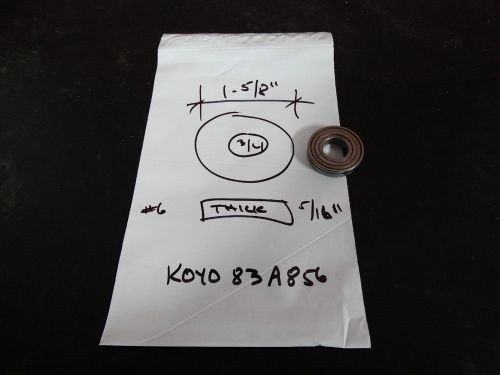 Shaper rub collar bearing - 3/4&#034; id x 1-5/8&#034; od x 5/16&#034; w - koyo 83a856 for sale